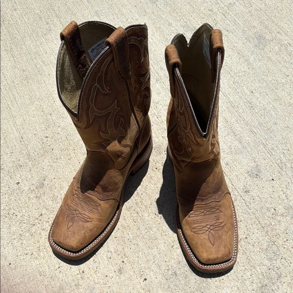 Double H Tan Western Boots - Picture 2 of 5